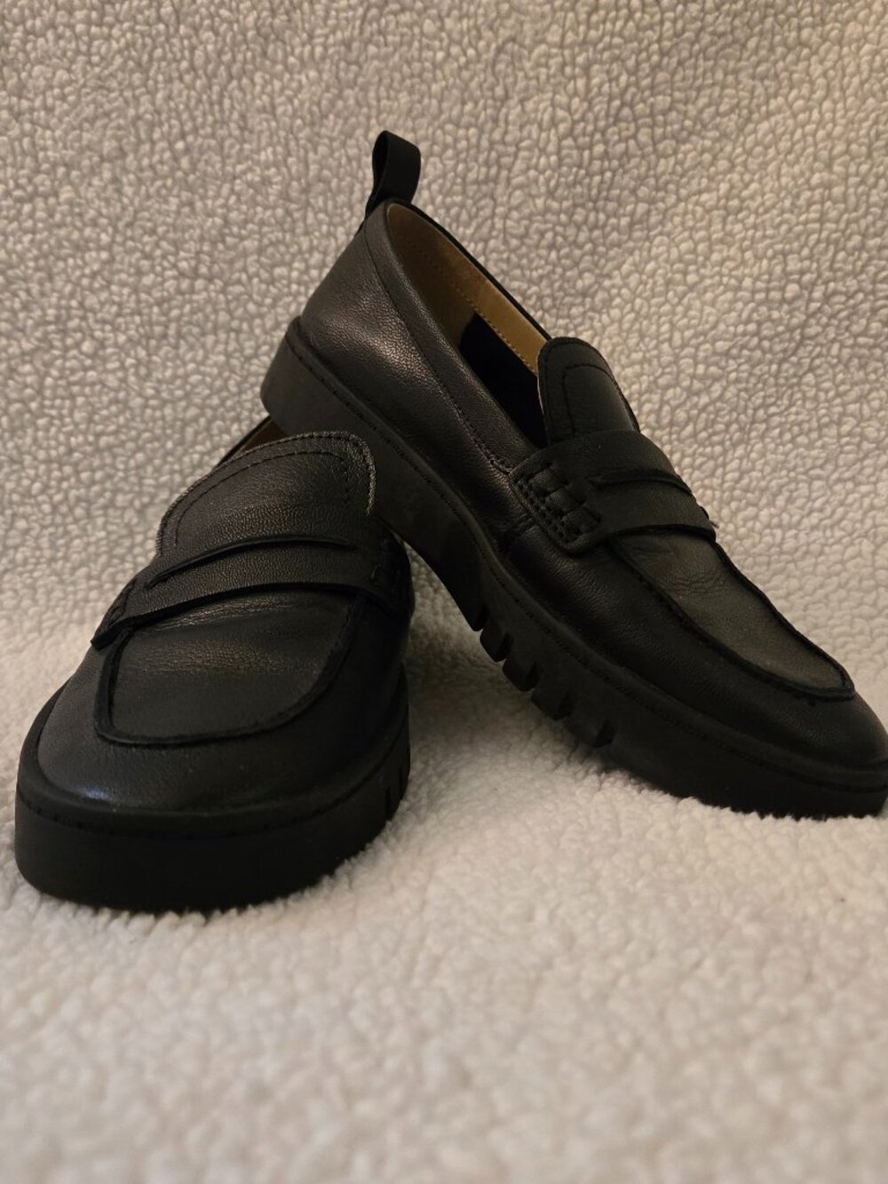 Vionic Chantel Black Leather Arch Support Slip-On Loafer Size 6.5